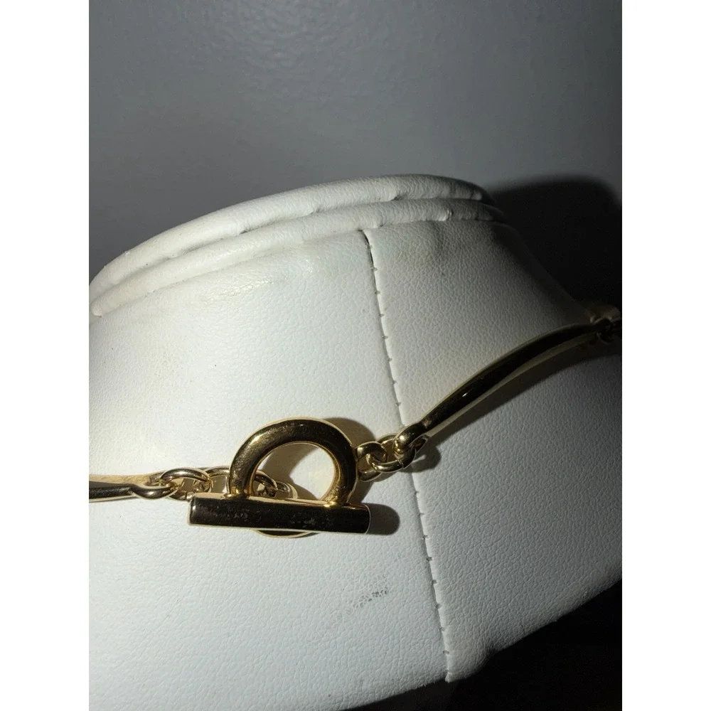 VINTAGE Gold Tone Articulated Link Necklace Sectioned Bars